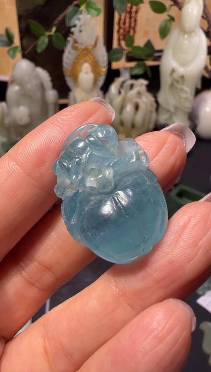 【闪购商品】和田玉XHM-717 海蓝宝-前途无量