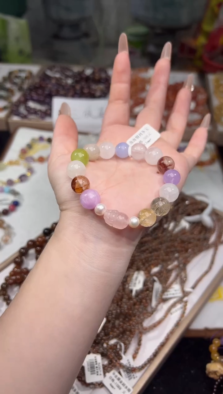 未镶嵌手串水晶水晶多宝12+多样性发其一