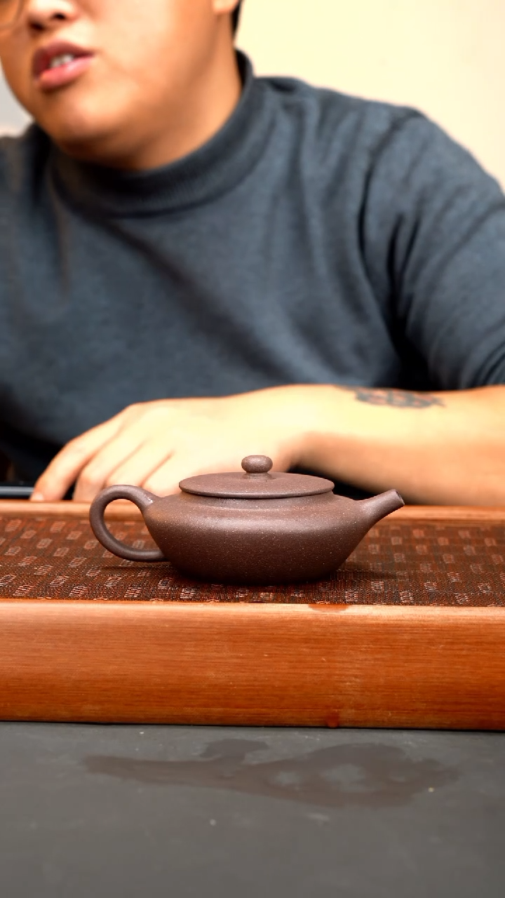 【闪购商品】紫砂茶壶 完美老天青扁尘