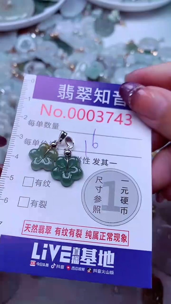 翡翠未镶嵌吊坠(不含链)3743