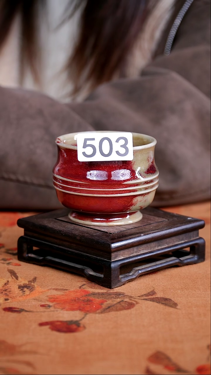 全品钧瓷茶器摆件