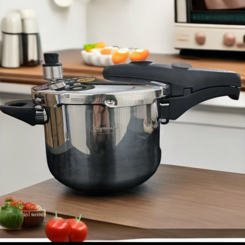 （出口外贸）不锈钢加厚防爆家用电磁炉燃气灶通用高压锅3.2L