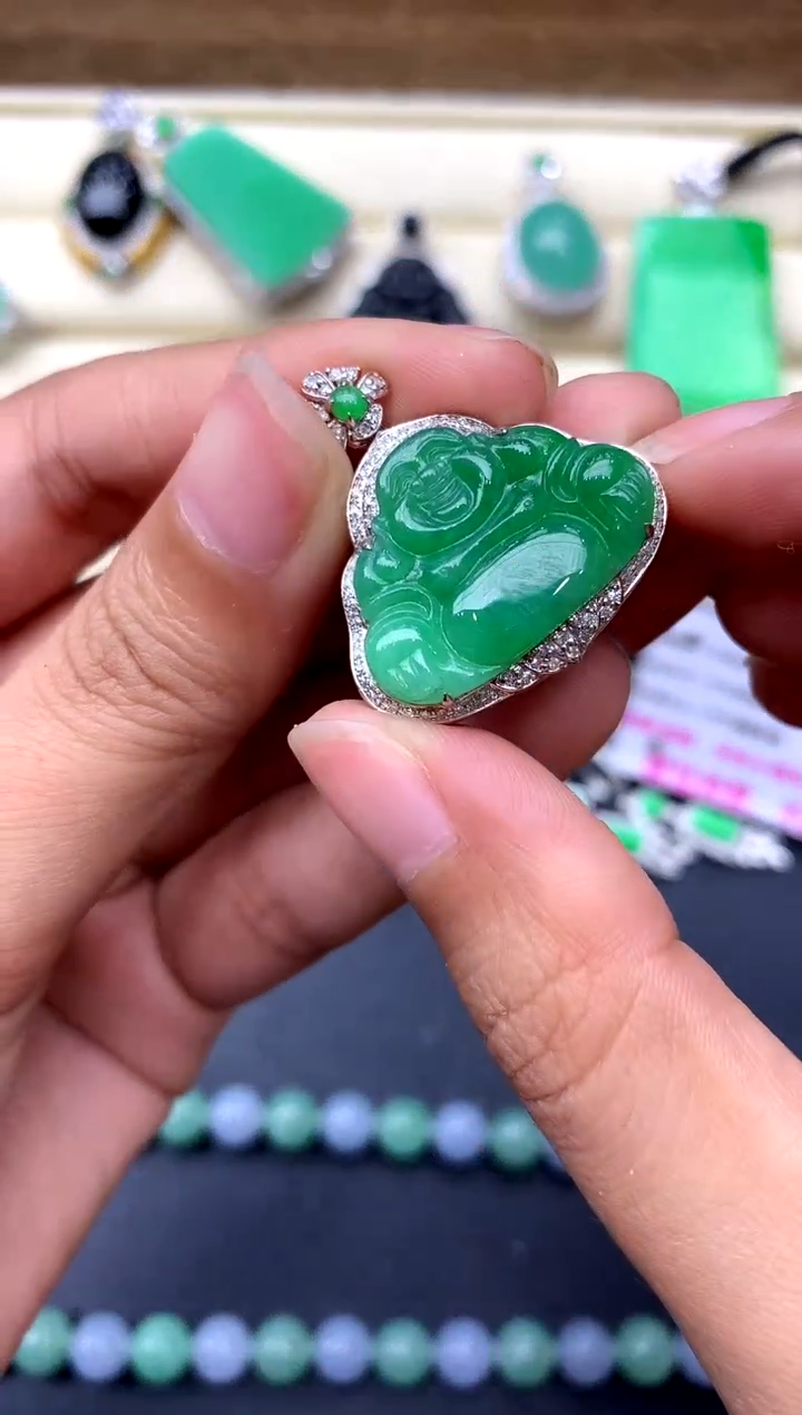 【闪购商品】翡翠颈饰18K金镶嵌293-中国好珍宝