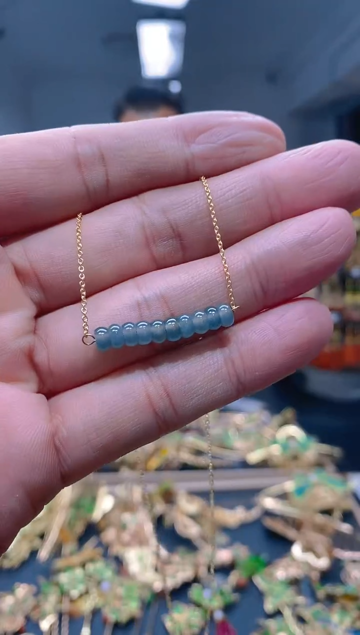 【闪购商品】翡翠耳饰合金294翡翠锁骨链