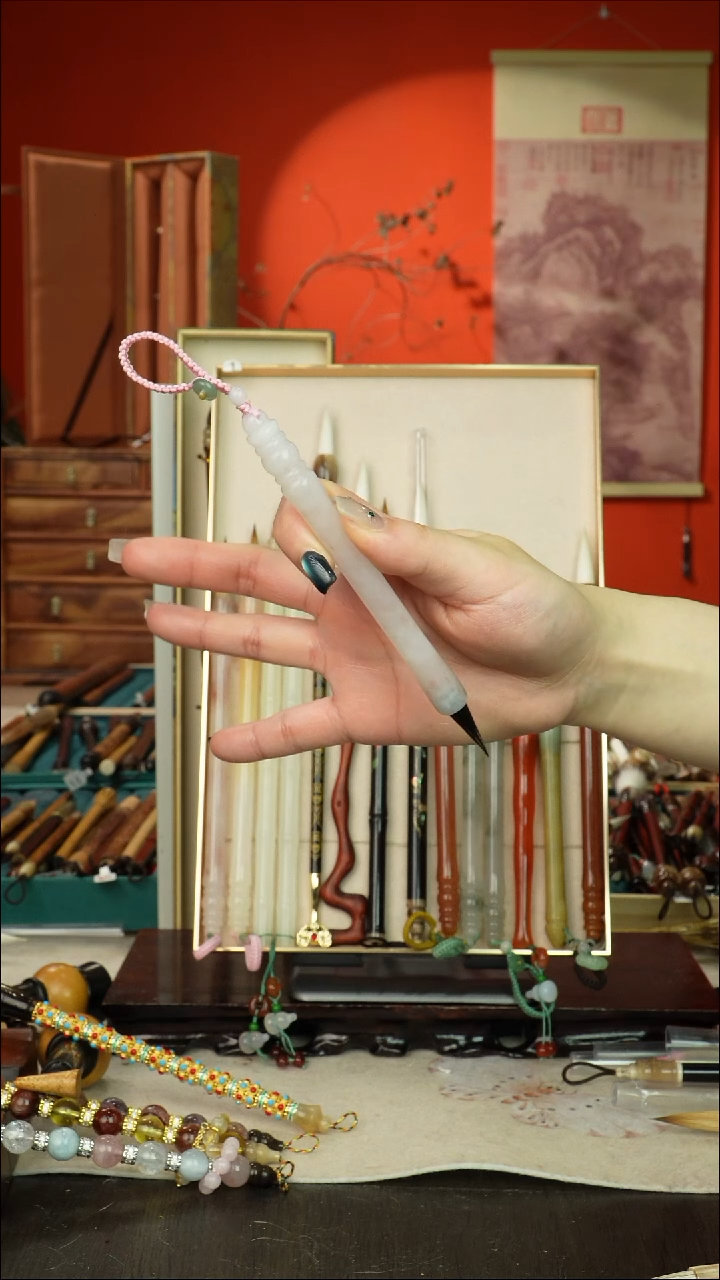 241号闪孤品高货毛笔链接 清水试笔 蘸墨不退