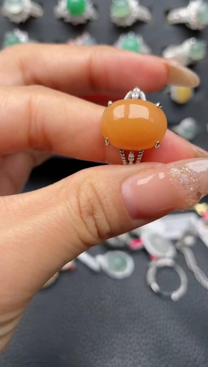 【闪购商品】翡翠戒指银S925镶嵌1111111111  24