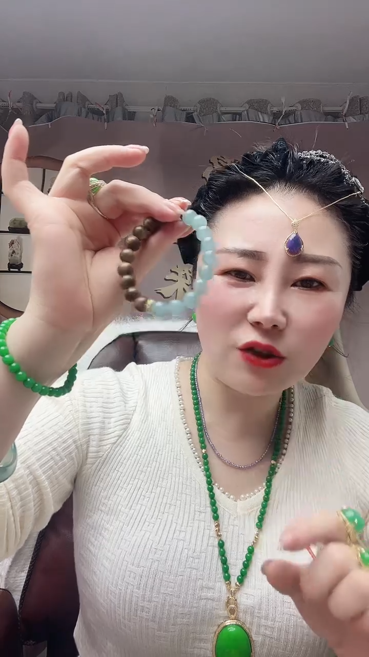 【闪购商品】14K金镶嵌翡翠手链58号