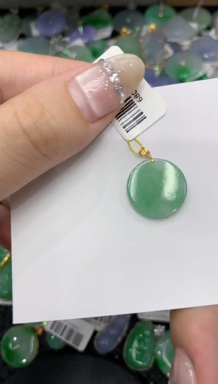 【闪购商品】翡翠颈饰18K金镶嵌222222222