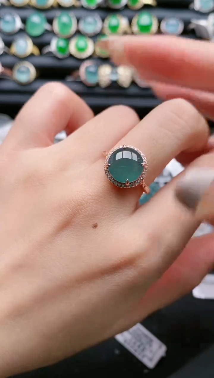 【闪购商品】翡翠戒指银S925镶嵌111111