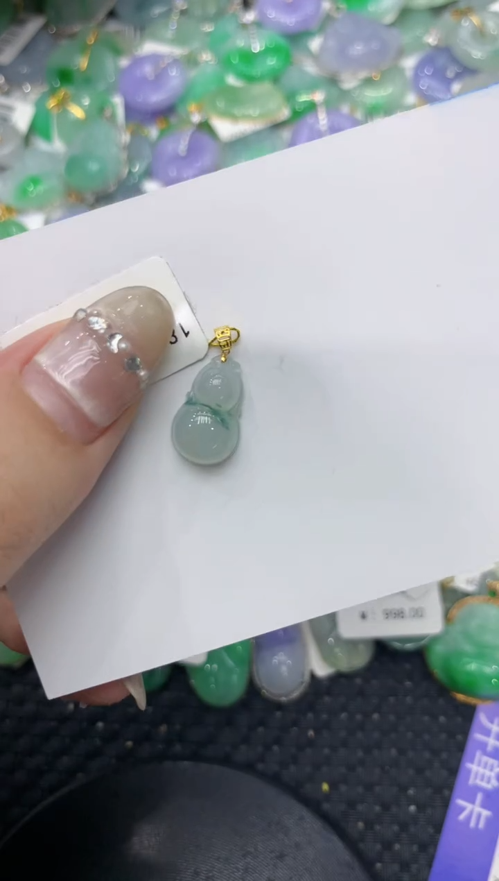 【闪购商品】翡翠颈饰18K金镶嵌222222222