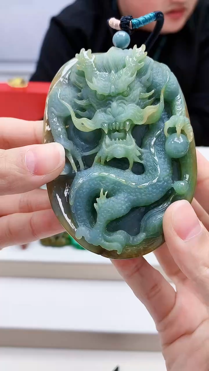 未镶嵌定制翡翠雨***…5060lr-毛货挂件