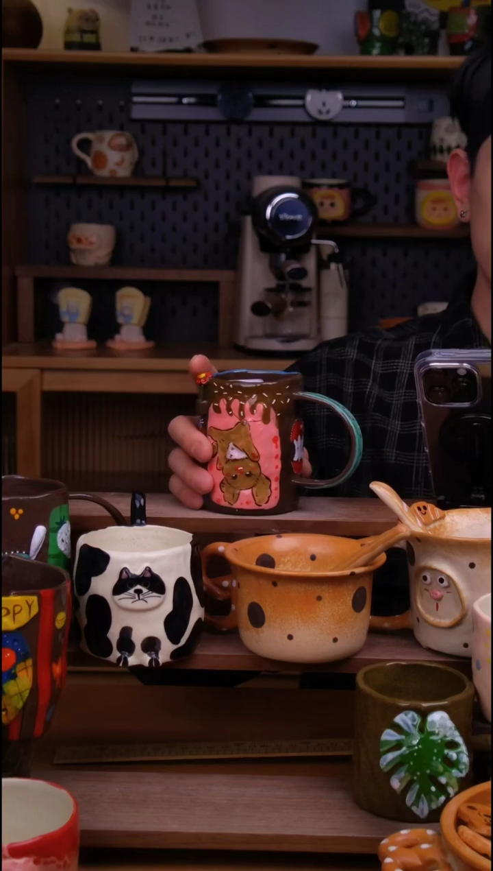 杯子陶景德镇可爱设计师款陶瓷81号