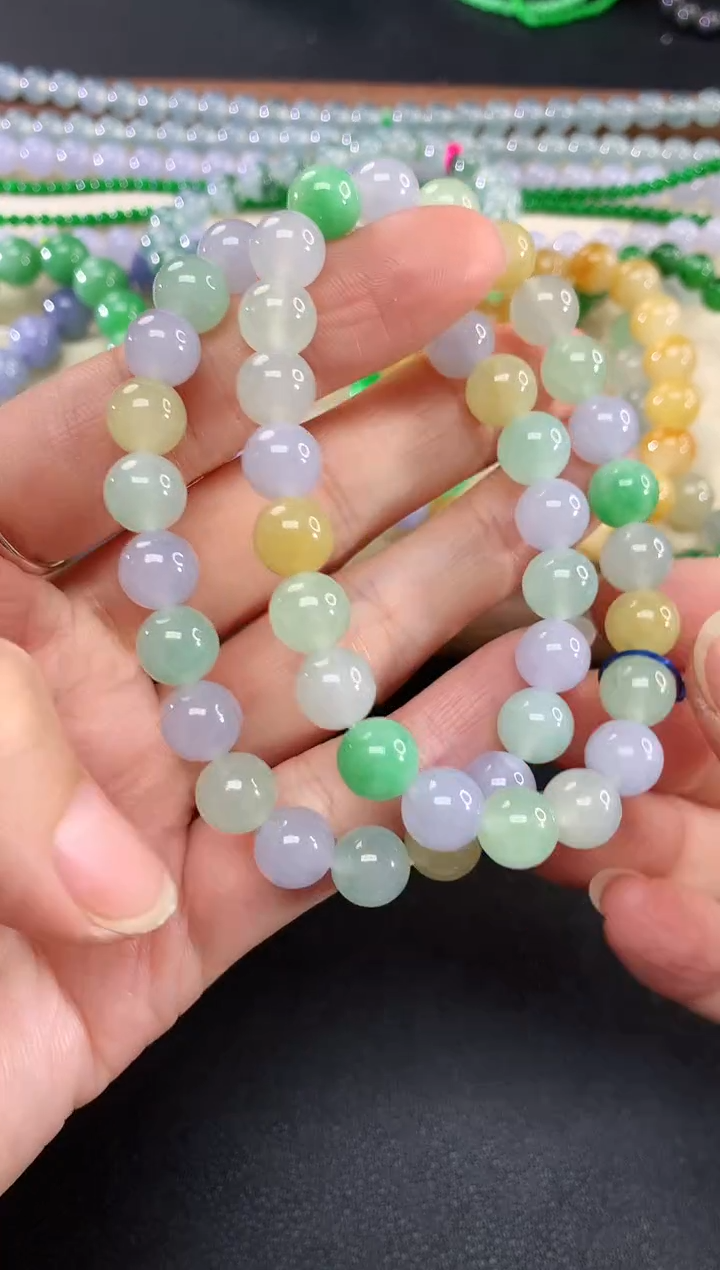 未镶嵌手串翡翠203|3800多样性发其一