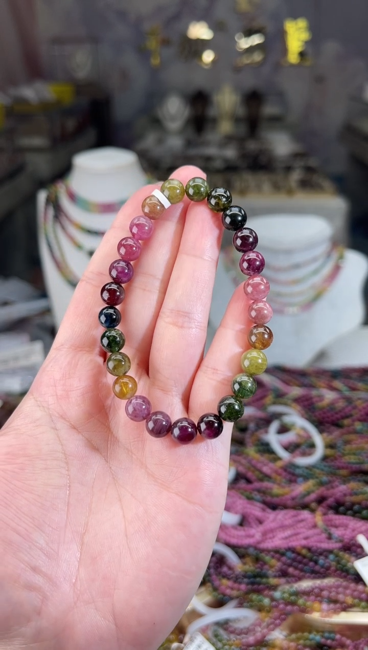 /未镶嵌碧玺7mm+碧玺单圈多样性发货