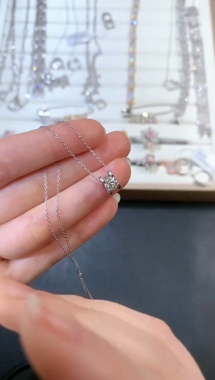 【闪购商品】钻石套链铂Pt950镶嵌S424|3980