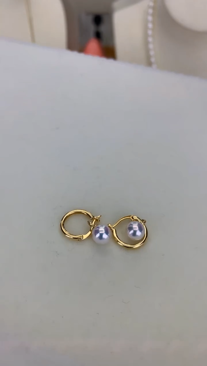 银S925镶嵌DA海水珍珠 GD218 耳扣 7