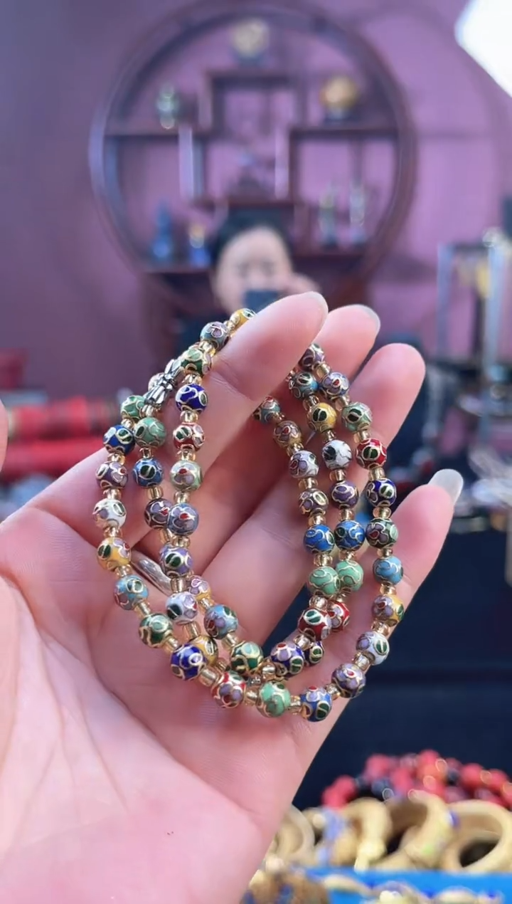 非遗 景泰蓝项链 0.6多宝