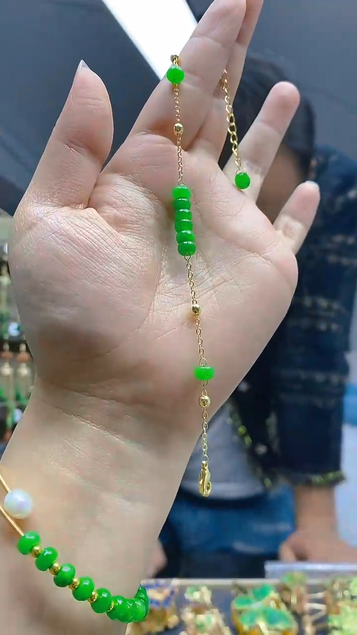 【闪购商品】翡翠耳饰合金0201翡翠手链