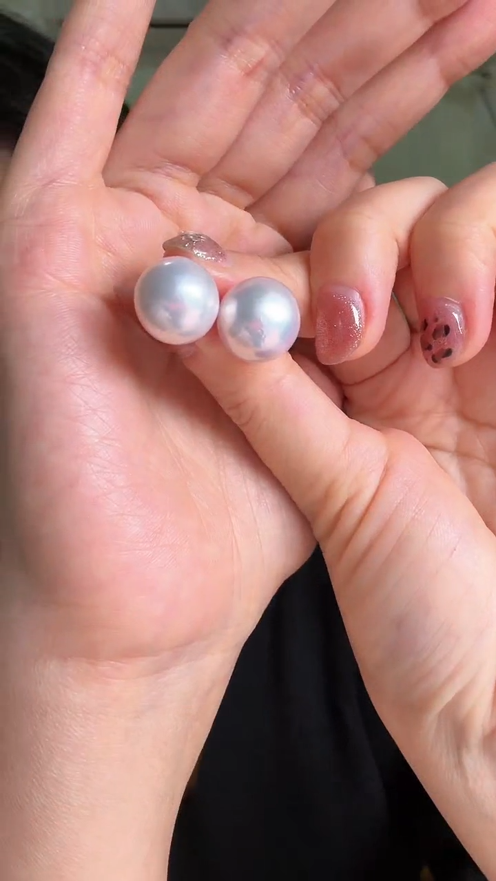 未镶嵌耳饰淡水珍珠乐*，耳钉