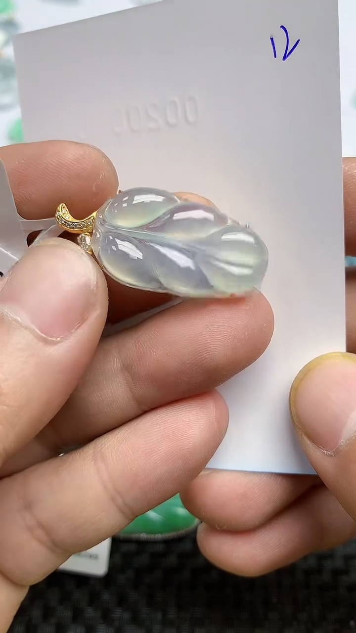 【闪购商品】翡翠颈饰18K金镶嵌天然翡翠A货