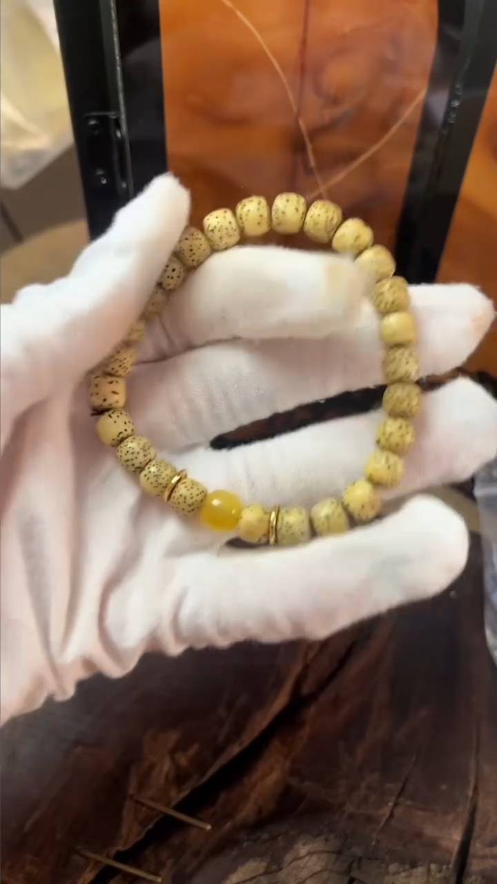 手串星月菩提精工级陈籽搭配ml款桶珠手串