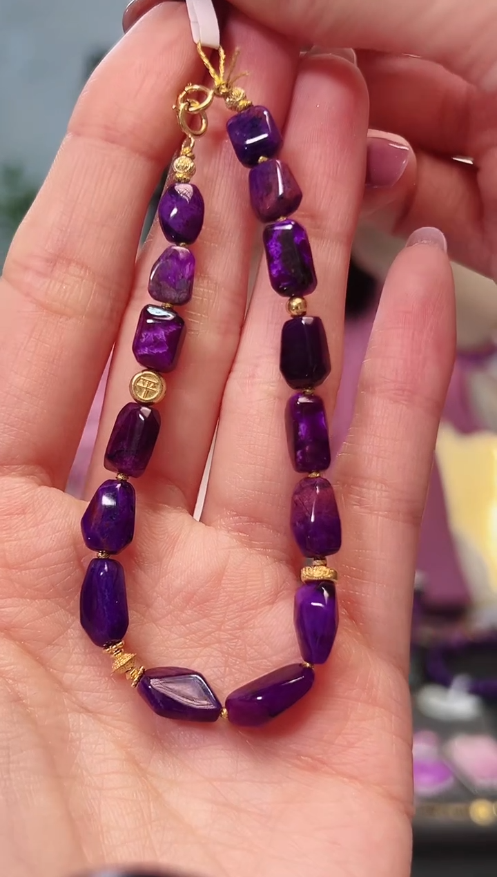 【闪购商品】苏纪石（舒俱来）手链18K金镶嵌1