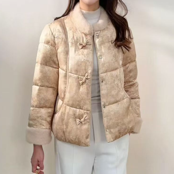 （羊羔绒）新中式外套女洋气百搭上衣冬季新款时尚