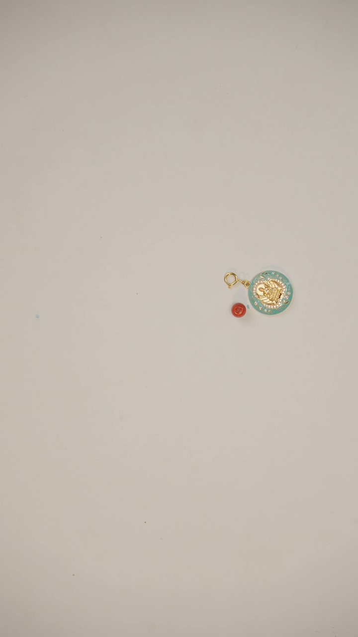 【闪购商品】南红玛瑙吊坠(不含链)18K金镶嵌吊坠
