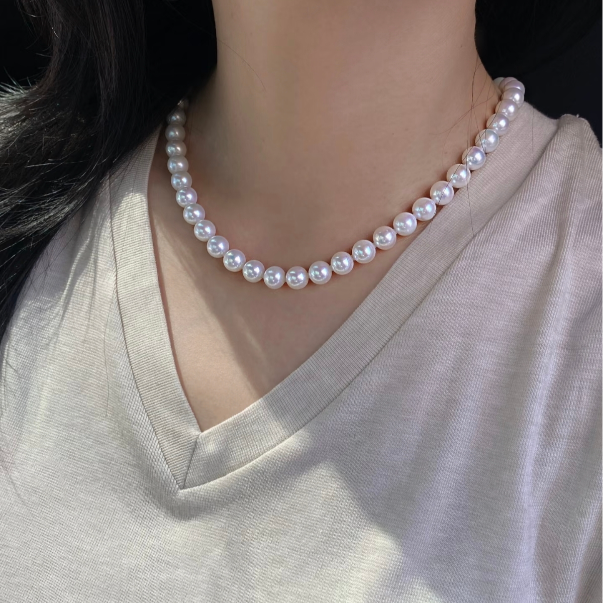 【冰哥推荐】天然淡水珍珠项链  7mm左右   带大证   多样性发一