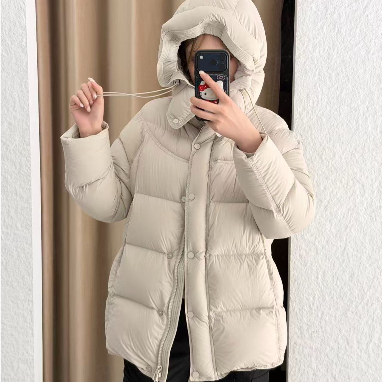 [M]25年最新升级云感泡芙面料新款95白鹅绒可拆卸连帽鹅绒服