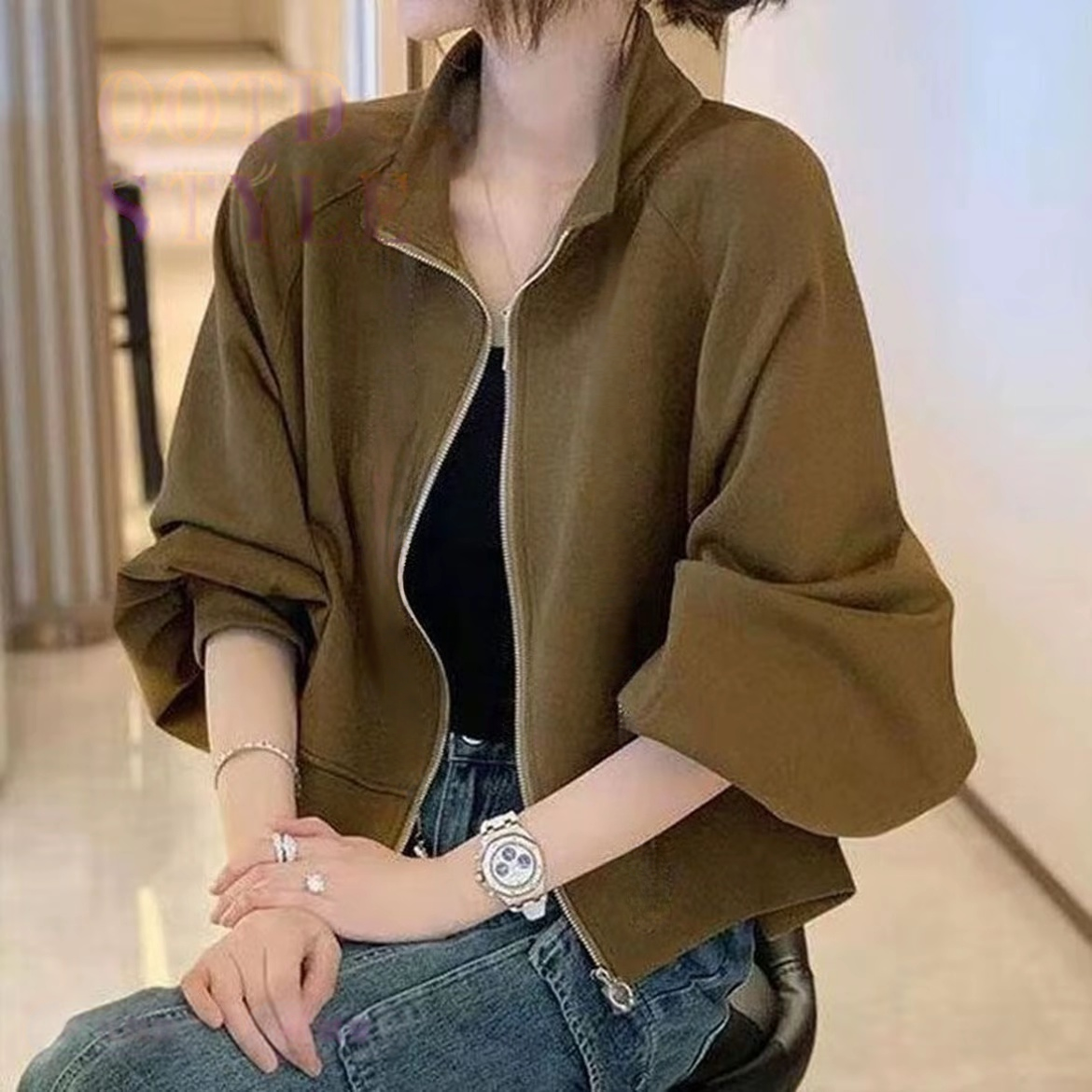 高弗/GAOFU 【专柜直发】‘’320克斜纹新绒棉‘’插肩袖秋装外套女A689