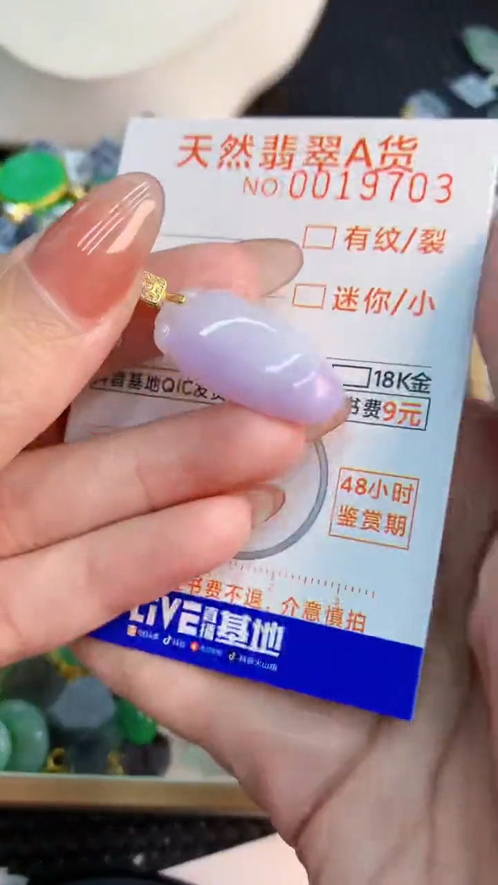 翡翠未镶嵌颈饰          1
