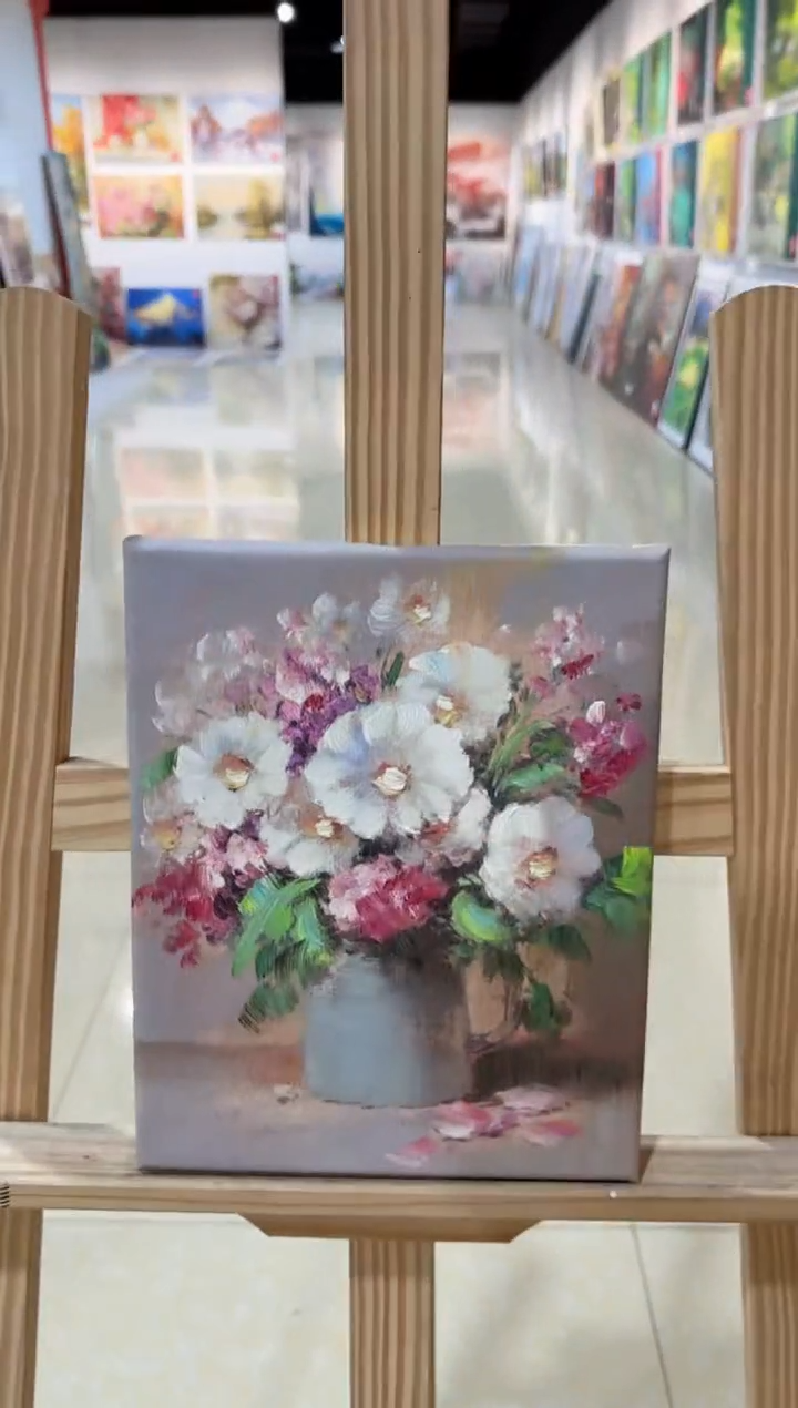 精品手绘油画作品《风景》20*25内框发