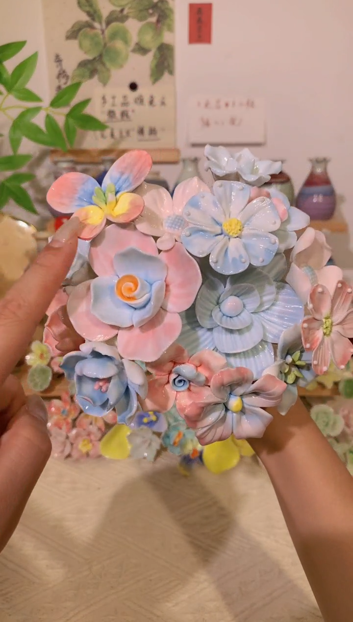 陶瓷陶瓷大花束15支（如图所示 默认微瑕）