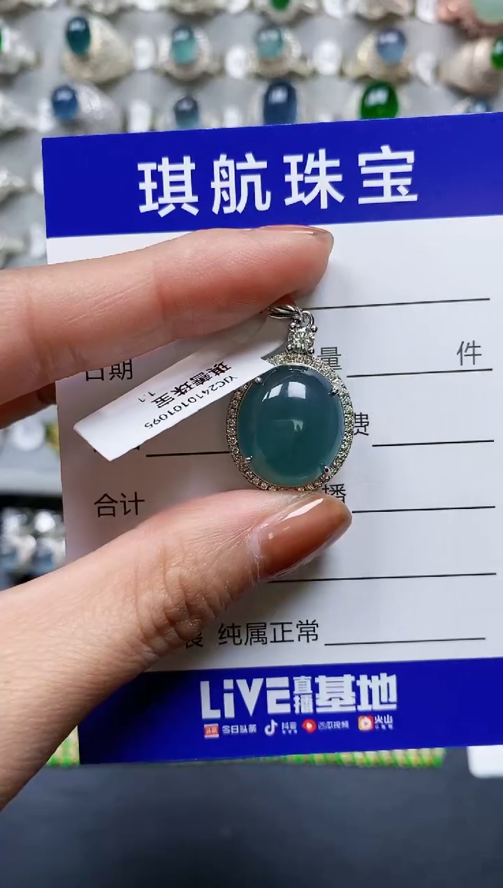 【闪购商品】翡翠颈饰银S925镶嵌0685