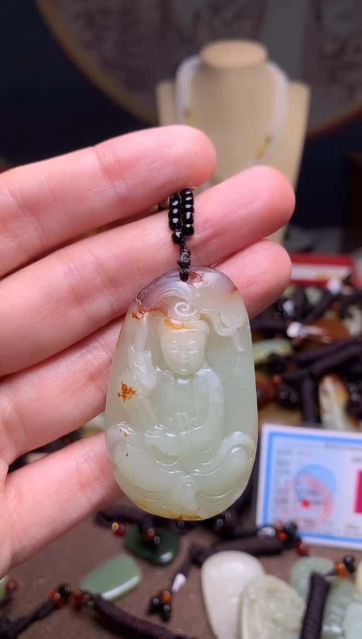 颈饰未镶嵌和田玉新疆料青海料清水和田玉吊坠