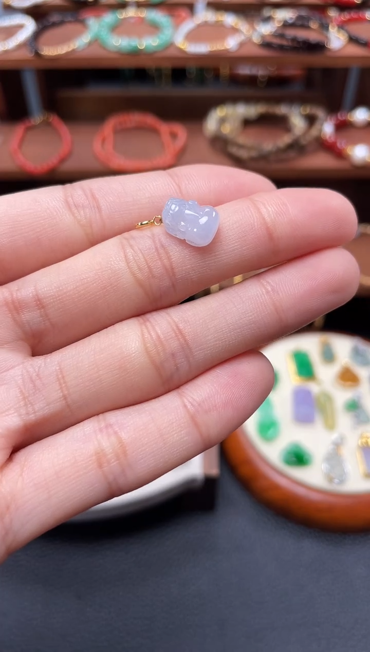 【闪购商品】翡翠吊坠(不含链)18K金镶嵌 一个  JK719