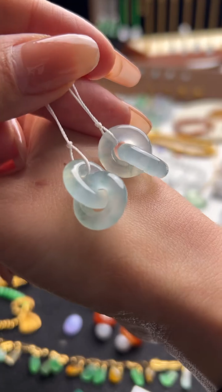 【闪购商品】定制翡翠未镶嵌环环相扣11000+550-lm116