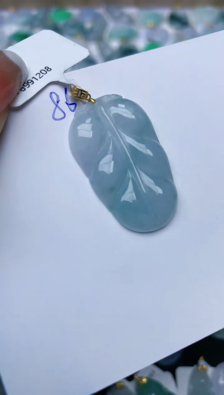 【闪购商品】翡翠颈饰18K金镶嵌天然翡翠A货