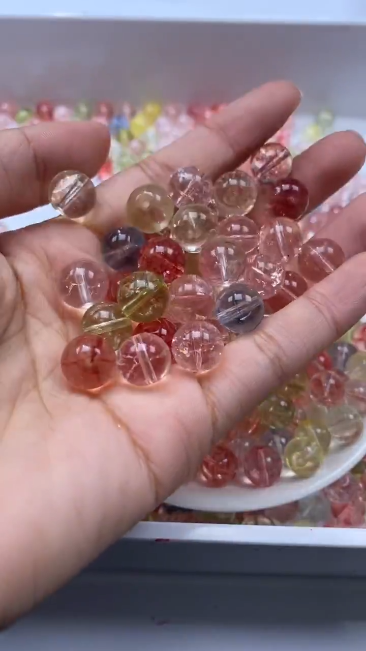 颈饰未镶嵌水晶W1658马卡龙碧玺10mm*10颗