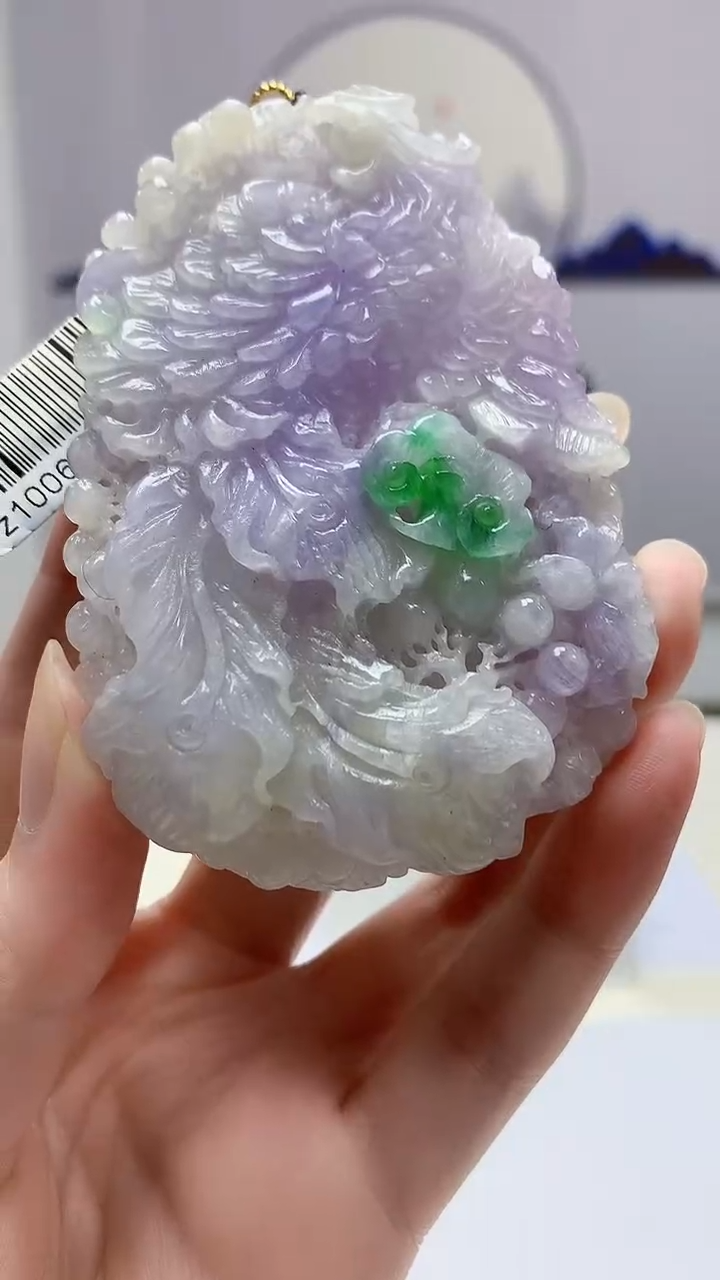 【闪购商品】定制翡翠未镶嵌4688zm-毛货赠珠链凤凰223
