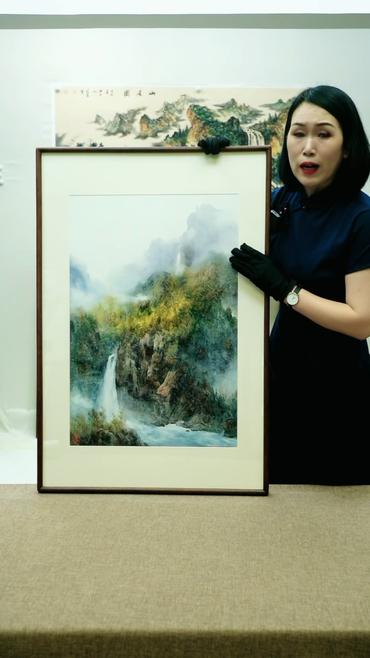 92*62徐正道手绘山水带框