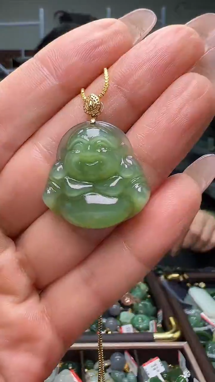 颈饰18K金镶嵌和田玉(多样性发货.发其一）11.15.13