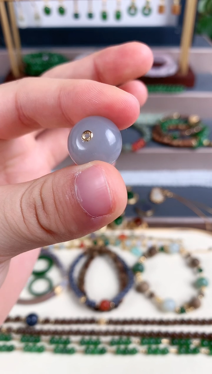 吊坠(不含链)18K金镶嵌和田玉1