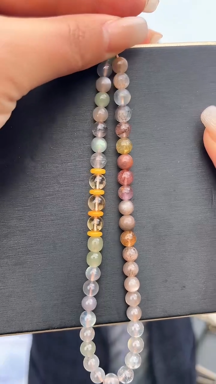 挂链未镶嵌水晶天然手机链多样性发一mm