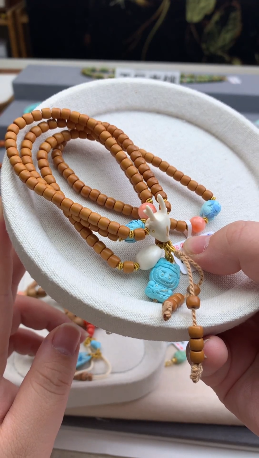 未镶嵌绿松石项链多圈F*静C52