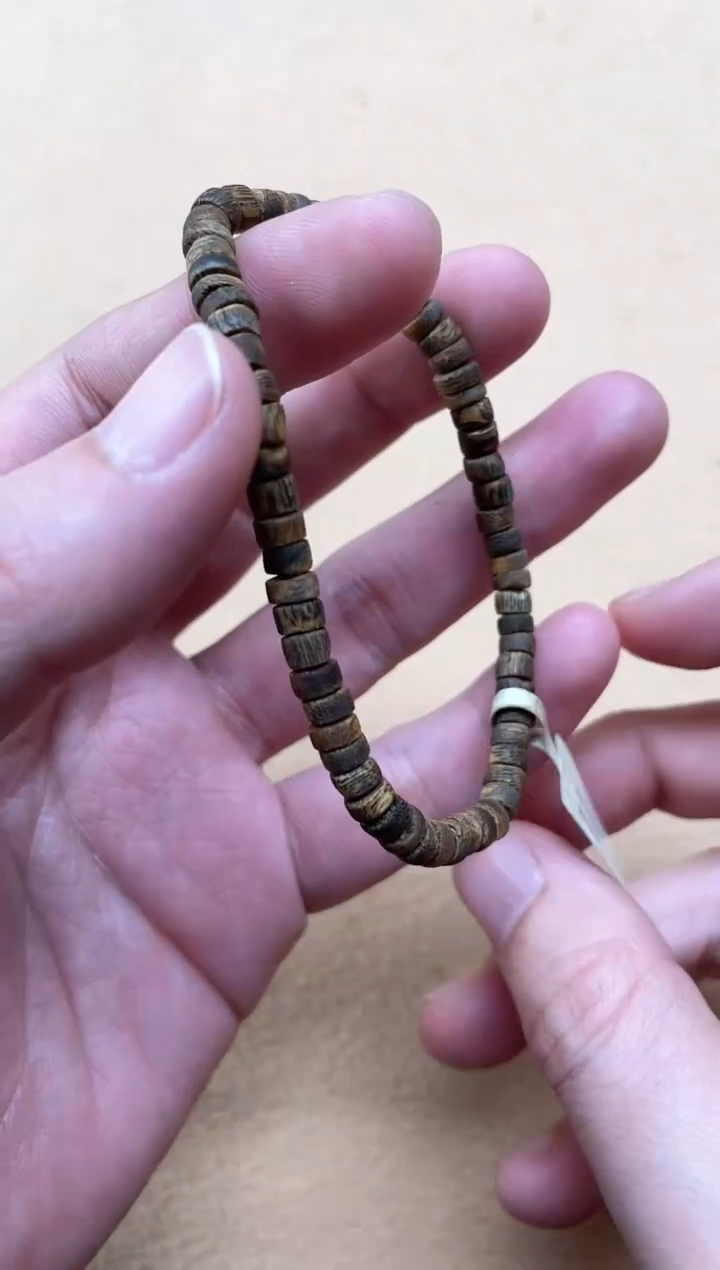 【闪购商品】沉香手串海南棋楠乌身圆叶沉水随型单圈多样性发其一