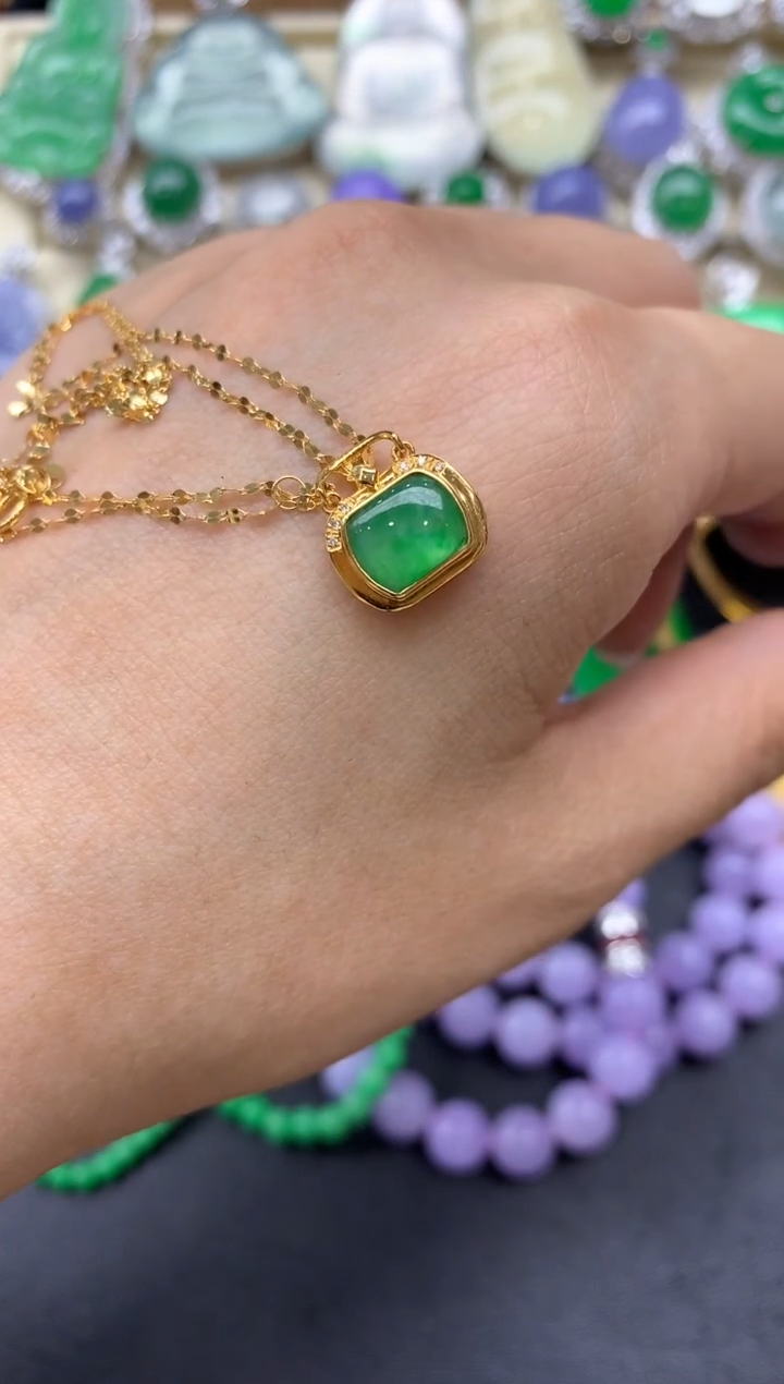 【闪购商品】翡翠颈饰18K金镶嵌362-中国好珍宝