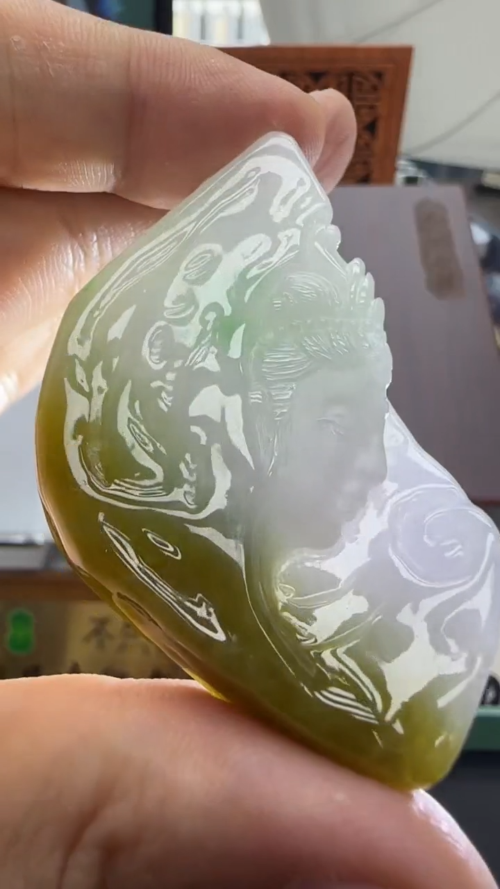 【闪购商品】翡翠挂件未镶嵌国雕谢林工（定制退货扣1000元）