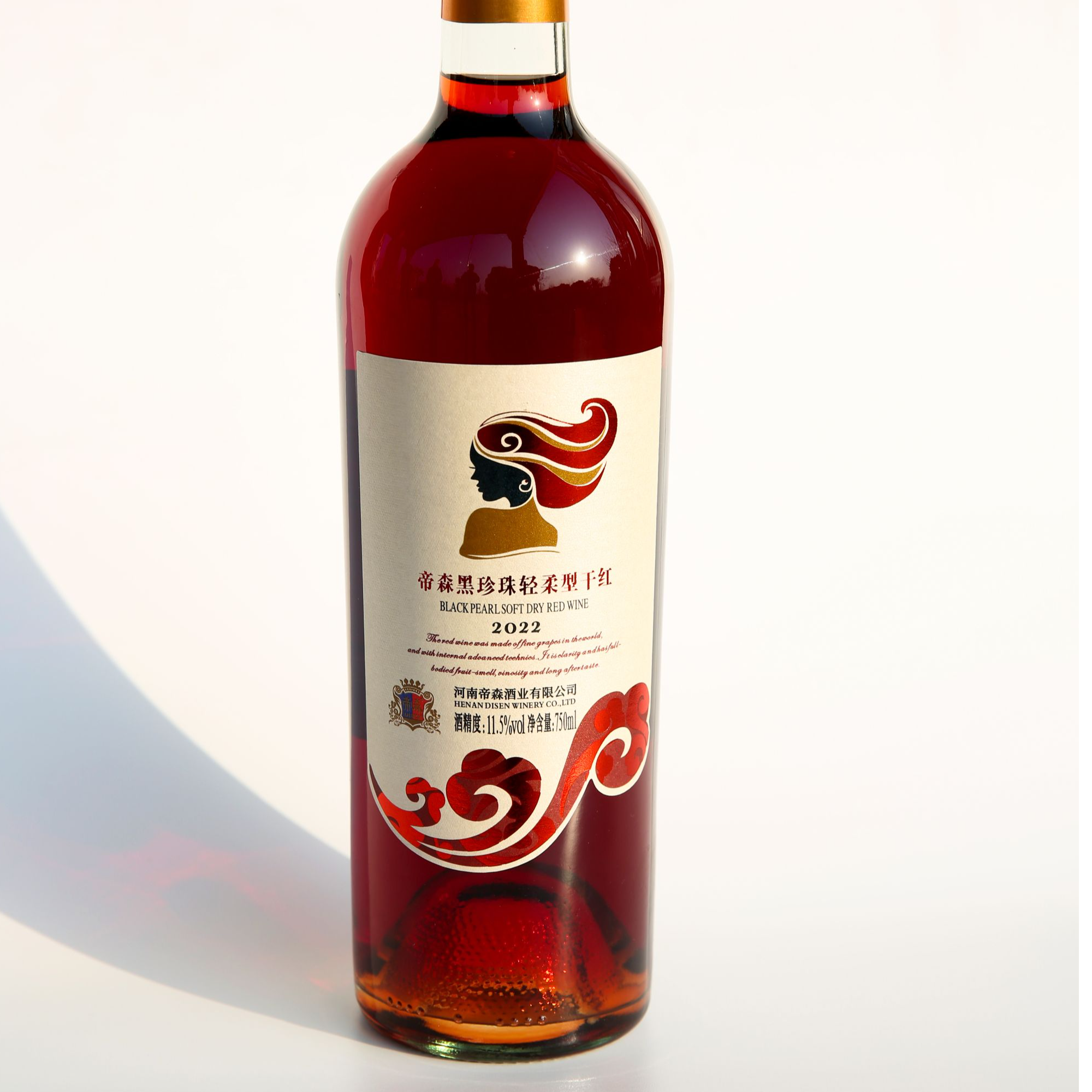 帝森黑珍珠轻柔干红葡萄酒酒庄酒